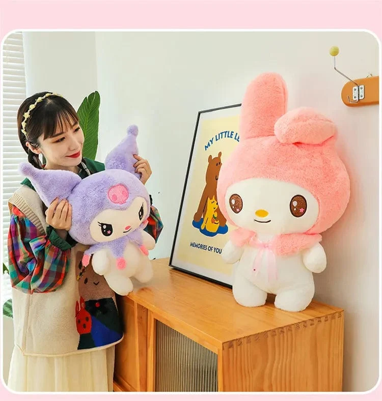 25/55 cm Sanrio Kuromi My Melody Niedliche Serie Kawaii Plüschtierpuppe Cartoon Niedliches Plüschkissen Spielzeug Geburtstagsgeschenk Kissen