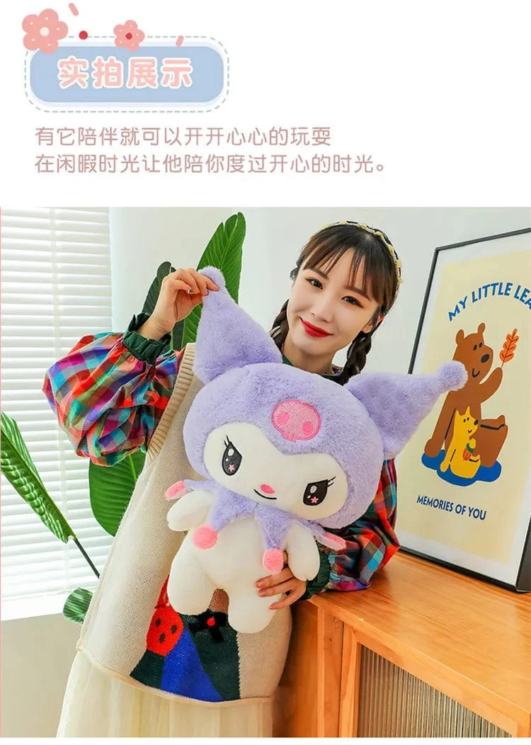 25/55 cm Sanrio Kuromi My Melody Niedliche Serie Kawaii Plüschtierpuppe Cartoon Niedliches Plüschkissen Spielzeug Geburtstagsgeschenk Kissen