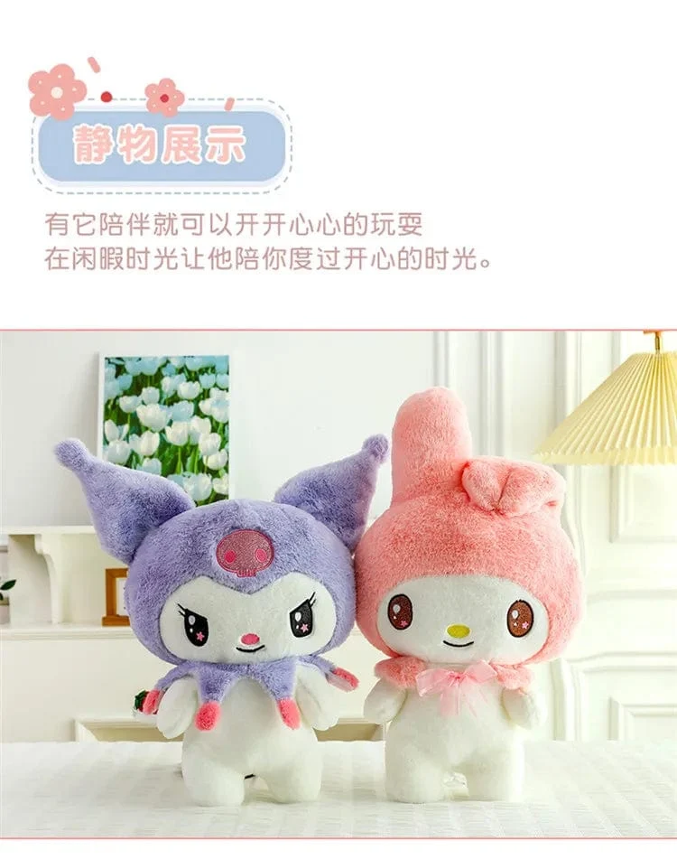 25/55 cm Sanrio Kuromi My Melody Niedliche Serie Kawaii Plüschtierpuppe Cartoon Niedliches Plüschkissen Spielzeug Geburtstagsgeschenk Kissen