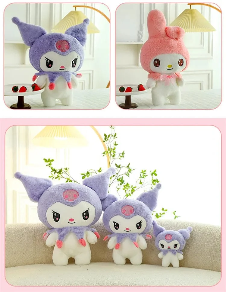 25/55 cm Sanrio Kuromi My Melody Niedliche Serie Kawaii Plüschtierpuppe Cartoon Niedliches Plüschkissen Spielzeug Geburtstagsgeschenk Kissen