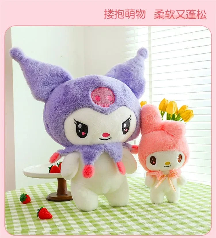 25/55 cm Sanrio Kuromi My Melody Niedliche Serie Kawaii Plüschtierpuppe Cartoon Niedliches Plüschkissen Spielzeug Geburtstagsgeschenk Kissen
