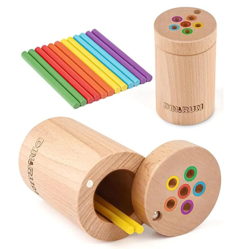 Montessori-Kleinkindspielzeug für 1- bis 2-Jährige, Farbabstimmung, Feinmotorik, sensorisches Spielzeug, pädagogisches Brettspiel aus Holz