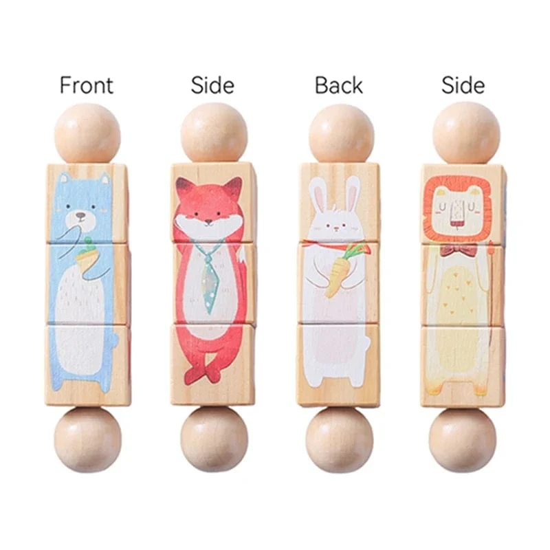 Baby Holz Rotierenden Puzzle Hand glocke Spielzeug Baby Mobile Musikalische Rassel Spielzeug Montessori Puzzle Spiel Für Babys Newbaby Geschenk