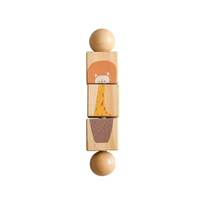 Baby Holz Rotierenden Puzzle Hand glocke Spielzeug Baby Mobile Musikalische Rassel Spielzeug Montessori Puzzle Spiel Für Babys Newbaby Geschenk