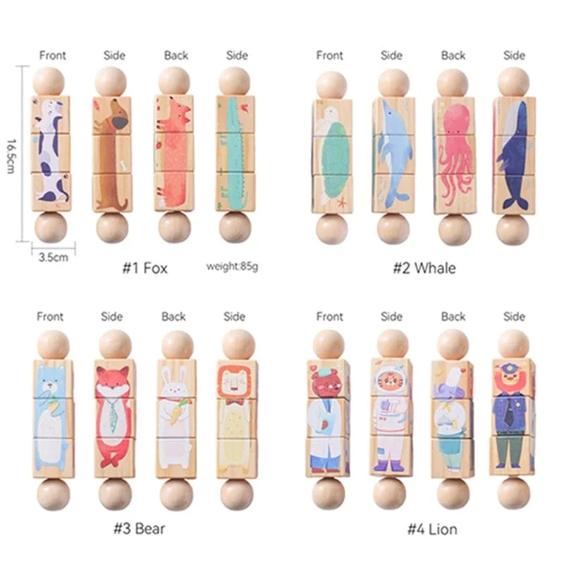 Baby Holz Rotierenden Puzzle Hand glocke Spielzeug Baby Mobile Musikalische Rassel Spielzeug Montessori Puzzle Spiel Für Babys Newbaby Geschenk