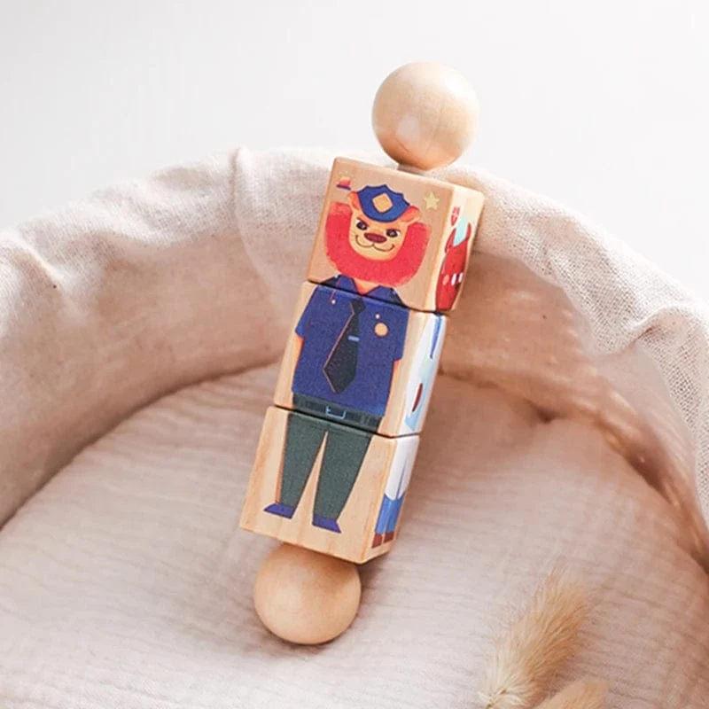Baby Holz Rotierenden Puzzle Hand glocke Spielzeug Baby Mobile Musikalische Rassel Spielzeug Montessori Puzzle Spiel Für Babys Newbaby Geschenk