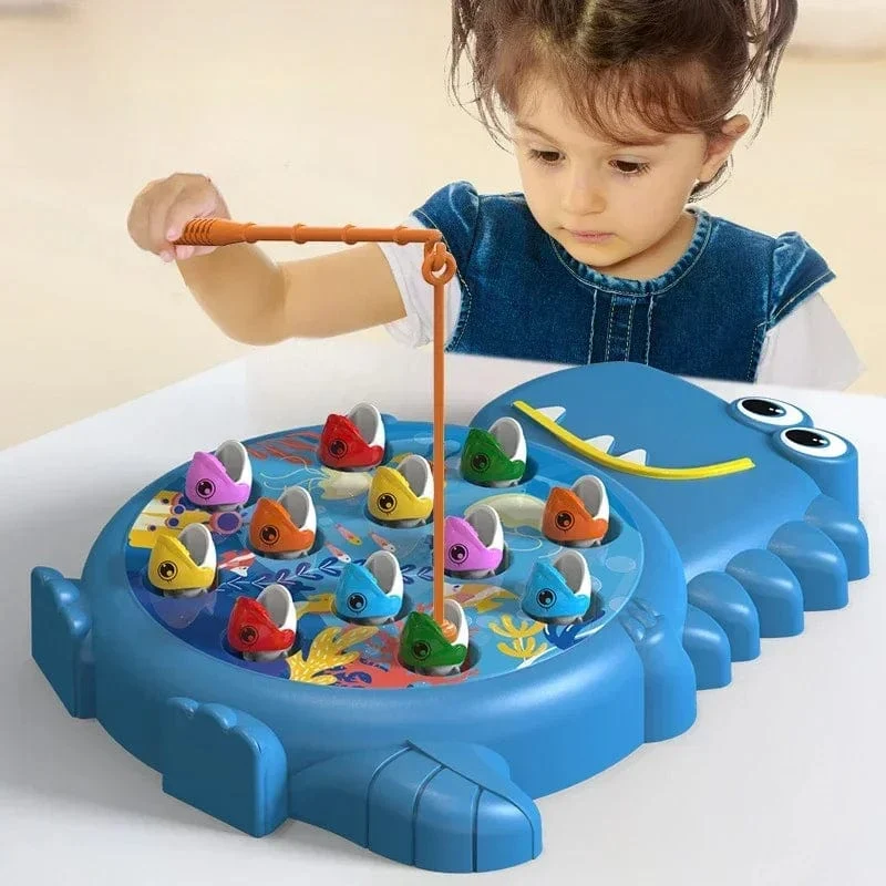Dinosaurier Einfaches magnetisches Angelspielzeug Spielrutenspiel Spielzeug für Kinder Baby Montessori mit Rute Kinder Pädagogisches rotierendes Geschenk