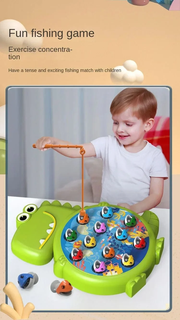 Dinosaurier Einfaches magnetisches Angelspielzeug Spielrutenspiel Spielzeug für Kinder Baby Montessori mit Rute Kinder Pädagogisches rotierendes Geschenk