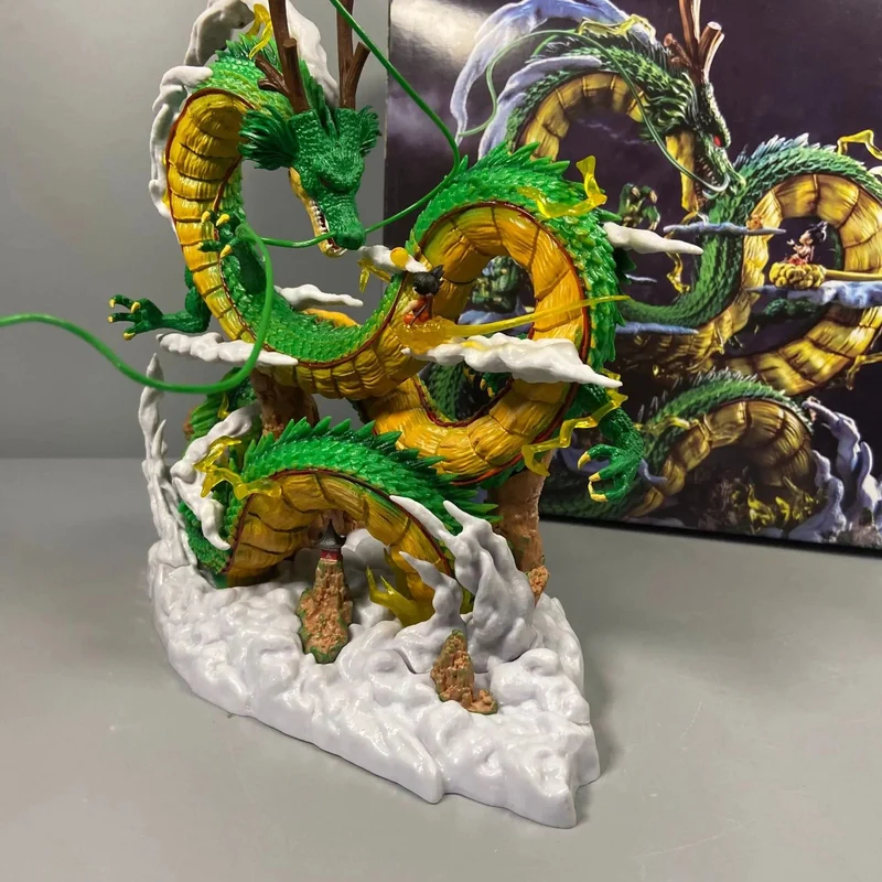 24 cm Dragon Ball Anime Figur Shenron Figur Goku und Shenron Figur Modell PVC Statue Puppe Sammlung Zimmer Spielzeug Geschenke