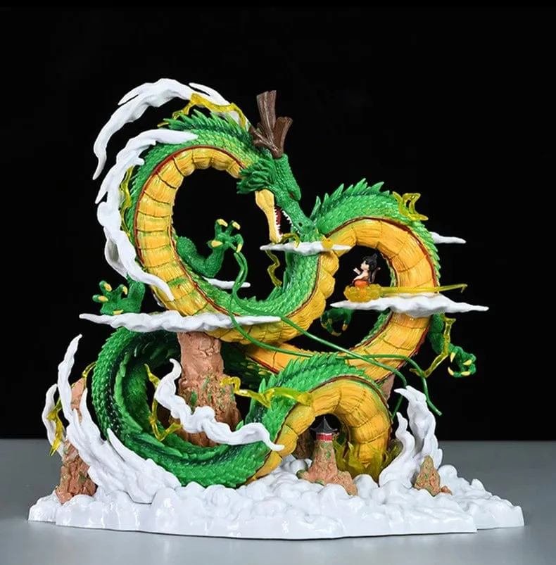 24 cm Dragon Ball Anime Figur Shenron Figur Goku und Shenron Figur Modell PVC Statue Puppe Sammlung Zimmer Spielzeug Geschenke