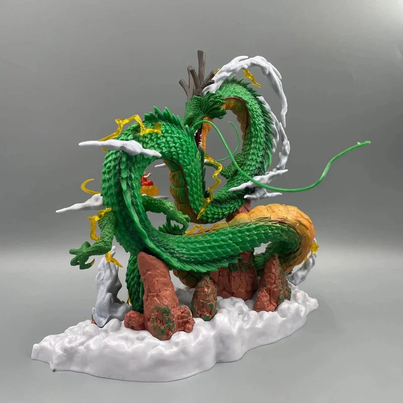 24 cm Dragon Ball Anime Figur Shenron Figur Goku und Shenron Figur Modell PVC Statue Puppe Sammlung Zimmer Spielzeug Geschenke