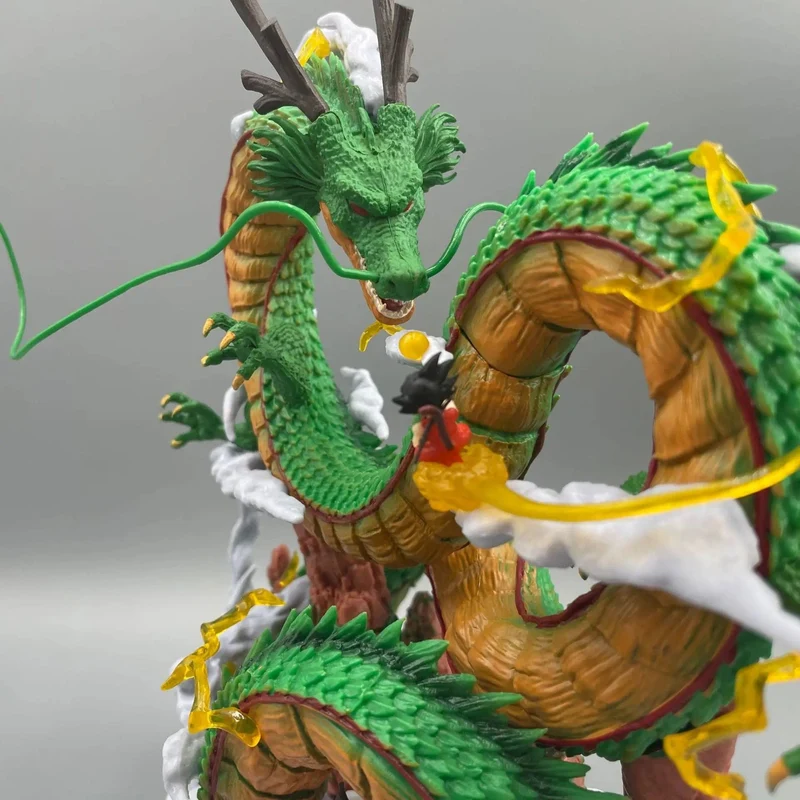 24 cm Dragon Ball Anime Figur Shenron Figur Goku und Shenron Figur Modell PVC Statue Puppe Sammlung Zimmer Spielzeug Geschenke