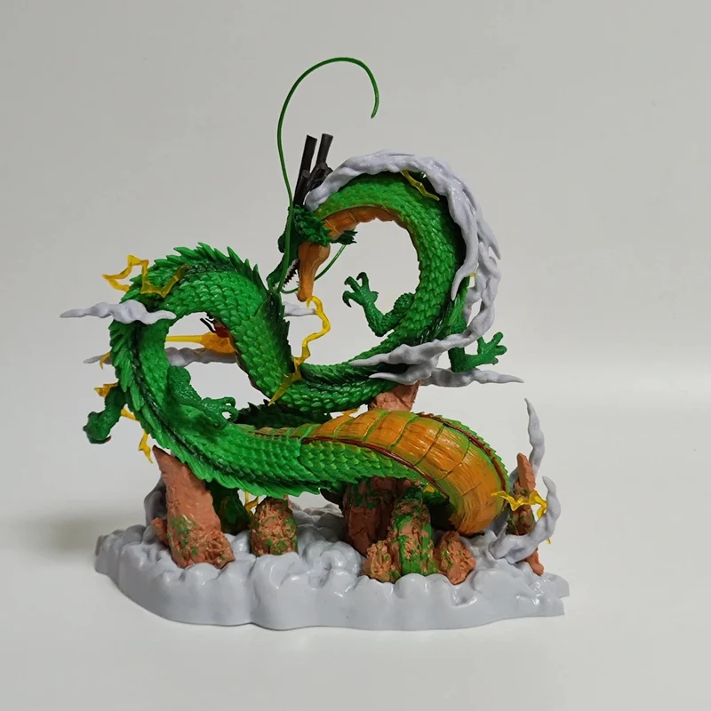 24 cm Dragon Ball Anime Figur Shenron Figur Goku und Shenron Figur Modell PVC Statue Puppe Sammlung Zimmer Spielzeug Geschenke
