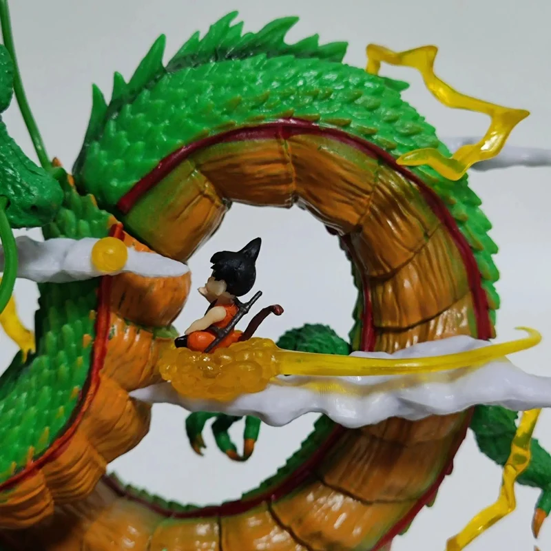 24 cm Dragon Ball Anime Figur Shenron Figur Goku und Shenron Figur Modell PVC Statue Puppe Sammlung Zimmer Spielzeug Geschenke