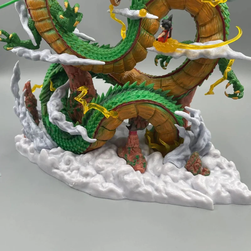 24 cm Dragon Ball Anime Figur Shenron Figur Goku und Shenron Figur Modell PVC Statue Puppe Sammlung Zimmer Spielzeug Geschenke