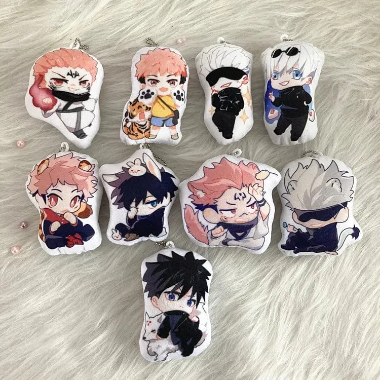 10 cm Anime Jujutsu Kaisen Plüsch Puppe Itadori Yuji Fushiguro Megumi Gojo Satoru Weiche Gefüllte Kissen Kinder Plüsch Kissen Spielzeug