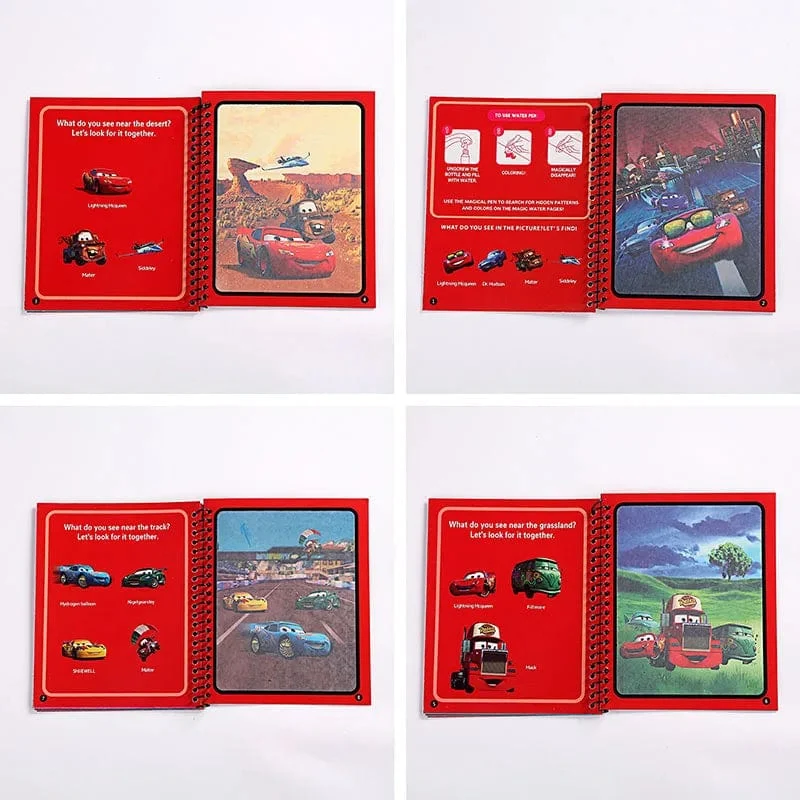 Disney Kinder Puzzle Graffiti Malbuch Cartoon Anime Frozen Spiderman Cars Sofia Princes Mickey DIY Magische Aquarellmalerei