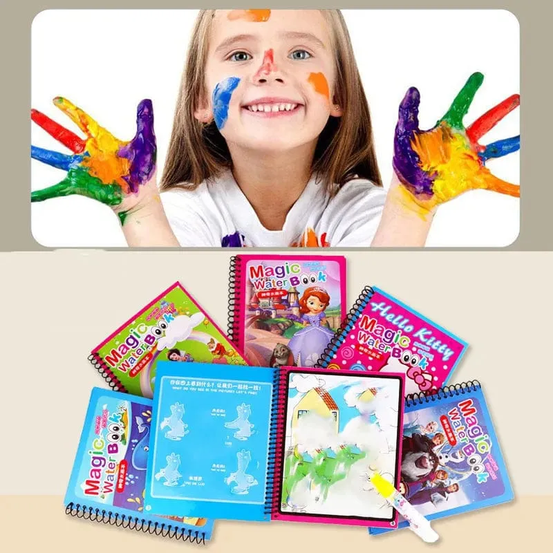 Disney Kinder Puzzle Graffiti Malbuch Cartoon Anime Frozen Spiderman Cars Sofia Princes Mickey DIY Magische Aquarellmalerei