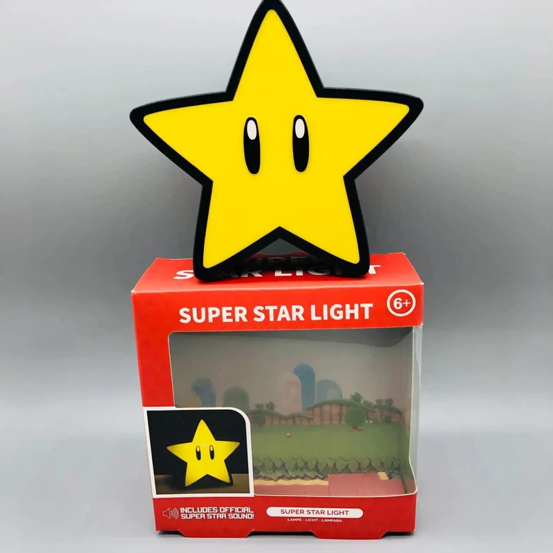 LED Super Mario Bros Lampe Super Star Licht Led Musik Atmosphäre Nachtlicht Sound USB Lade Schreibtisch Lampe Für Kinder Geschenke spielzeug