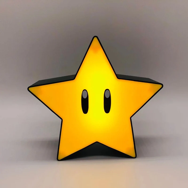 LED Super Mario Bros Lampe Super Star Licht Led Musik Atmosphäre Nachtlicht Sound USB Lade Schreibtisch Lampe Für Kinder Geschenke spielzeug