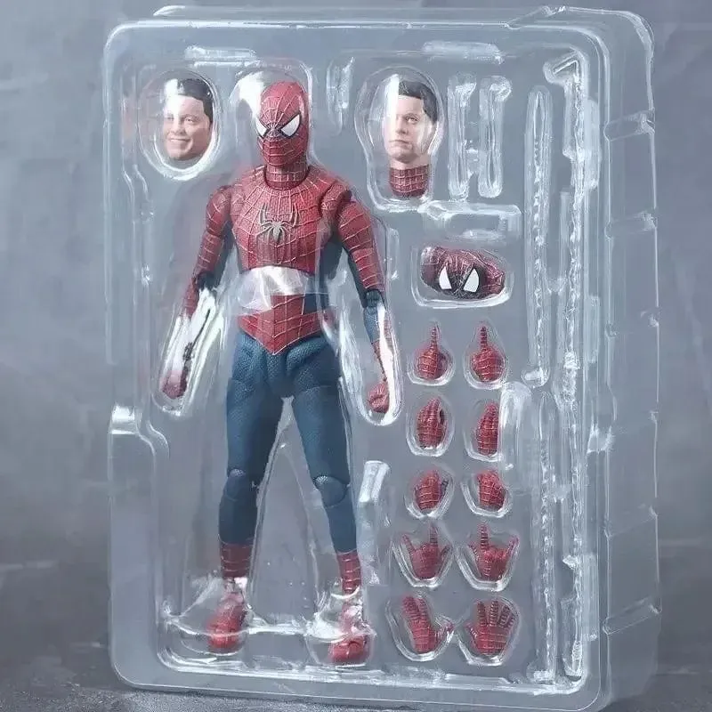 SHF Spider Man 3 Actionfigur Spiderman 3 Tobey Maguire Anime Figur PVC-Statue Modellsammlung Puppe Decora Neujahrsgeschenke