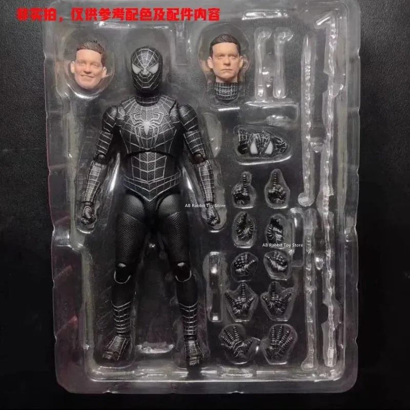 SHF Spider Man 3 Actionfigur Spiderman 3 Tobey Maguire Anime Figur PVC-Statue Modellsammlung Puppe Decora Neujahrsgeschenke