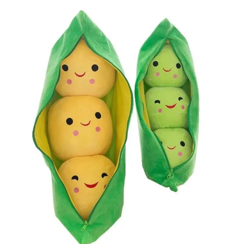 25CM Niedliche Kinder Baby Plüsch Erbsen gefüllt Pflanze Puppe Spielzeug Kinder Kawaii Qualität Erbsenförmiges Kissen Spielzeug Junge Mädchen Geschenk