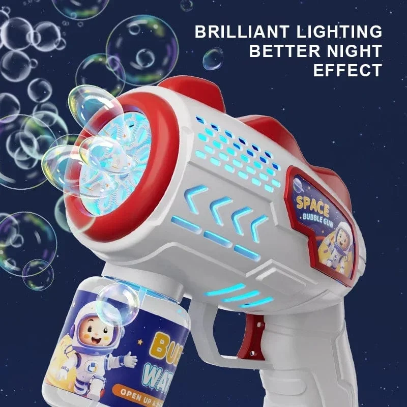 Astronaut Elektrische Seifenblasenpistole Kinderspielzeug Seifenblasenmaschine Automatische Seifenblase mit Licht Sommer Partyspiele im Freien Kindergeschenk