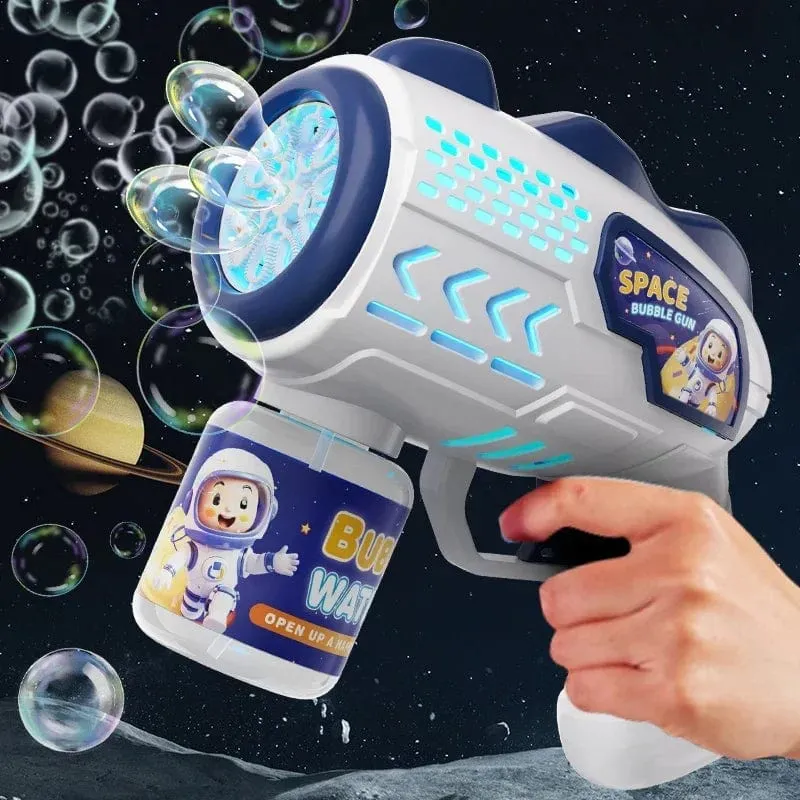 Astronaut Elektrische Seifenblasenpistole Kinderspielzeug Seifenblasenmaschine Automatische Seifenblase mit Licht Sommer Partyspiele im Freien Kindergeschenk