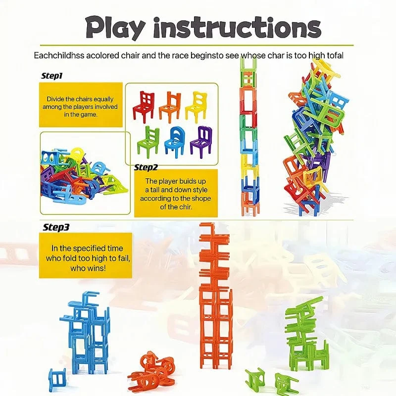 24-42 stück kinder puzzle klappstuhl spielzeug eltern-kind-interaktives spiel für kinder stuhl stapel party spiel juego social spiele