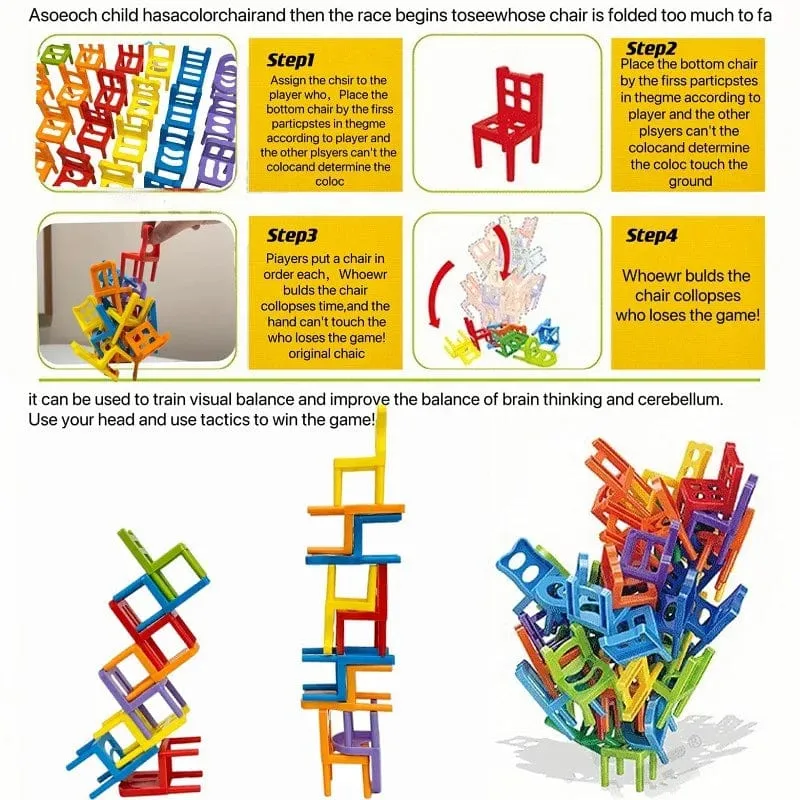 24-42 stück kinder puzzle klappstuhl spielzeug eltern-kind-interaktives spiel für kinder stuhl stapel party spiel juego social spiele