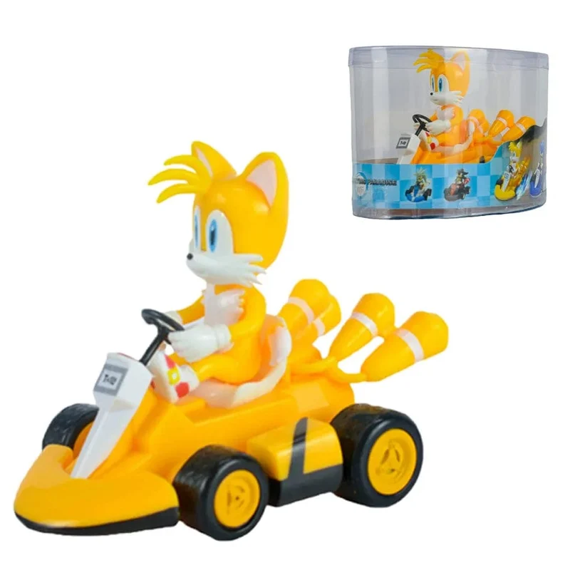 Anime Sonic the Hedgehog Pull Back Auto Cartoon Figur Dekoration Desktop Modell Kart Kinder Spielzeug Wohnkultur Kinder Geschenk Party