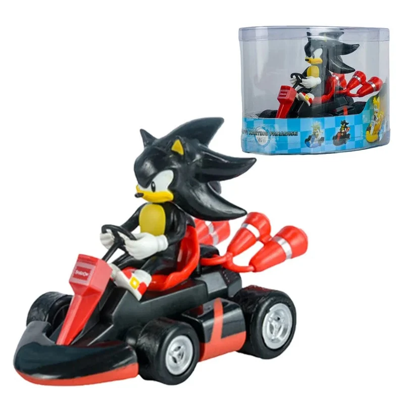 Anime Sonic the Hedgehog Pull Back Auto Cartoon Figur Dekoration Desktop Modell Kart Kinder Spielzeug Wohnkultur Kinder Geschenk Party