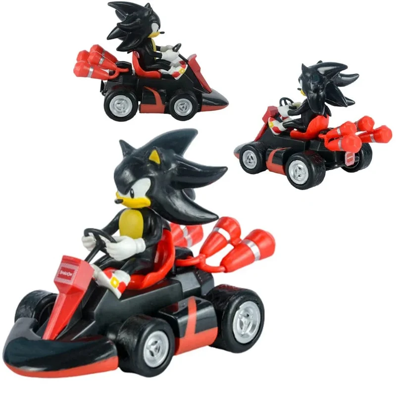 Anime Sonic the Hedgehog Pull Back Auto Cartoon Figur Dekoration Desktop Modell Kart Kinder Spielzeug Wohnkultur Kinder Geschenk Party