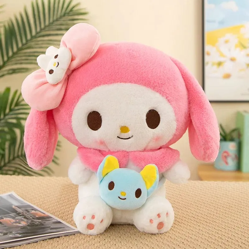 Sanrio Kuromi Plüschpuppen 40/50 cm Kawaii My Melody Cinnamoroll Weiche Kuscheltiere Anime Figur Kissen Cartoon Dekor Kinderspielzeug