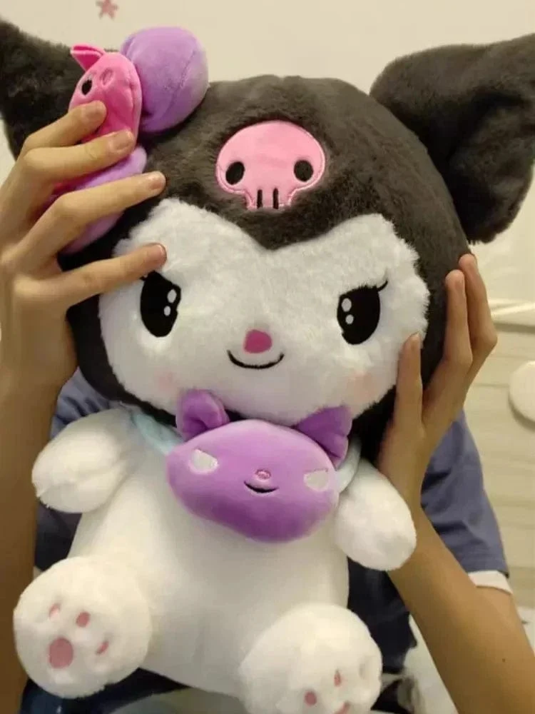 Sanrio Kuromi Plüschpuppen 40/50 cm Kawaii My Melody Cinnamoroll Weiche Kuscheltiere Anime Figur Kissen Cartoon Dekor Kinderspielzeug