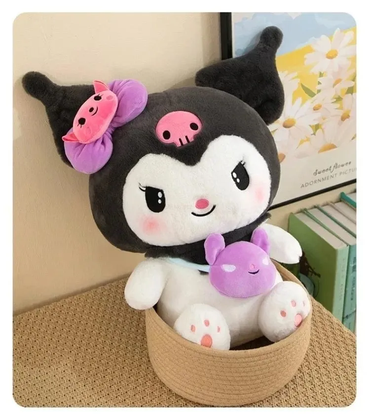 Sanrio Kuromi Plüschpuppen 40/50 cm Kawaii My Melody Cinnamoroll Weiche Kuscheltiere Anime Figur Kissen Cartoon Dekor Kinderspielzeug