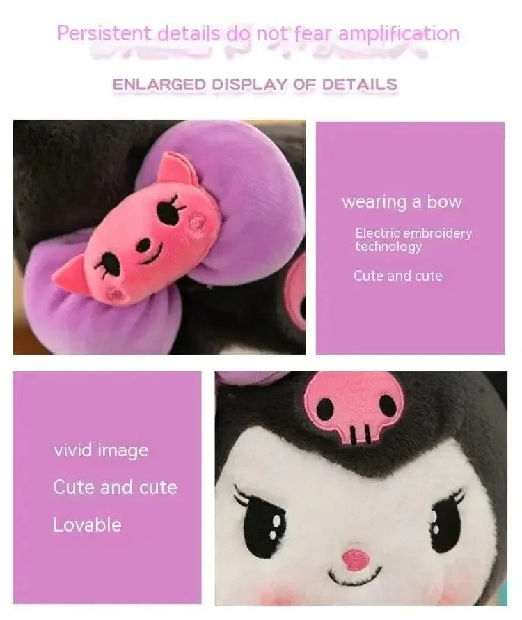 Sanrio Kuromi Plüschpuppen 40/50 cm Kawaii My Melody Cinnamoroll Weiche Kuscheltiere Anime Figur Kissen Cartoon Dekor Kinderspielzeug