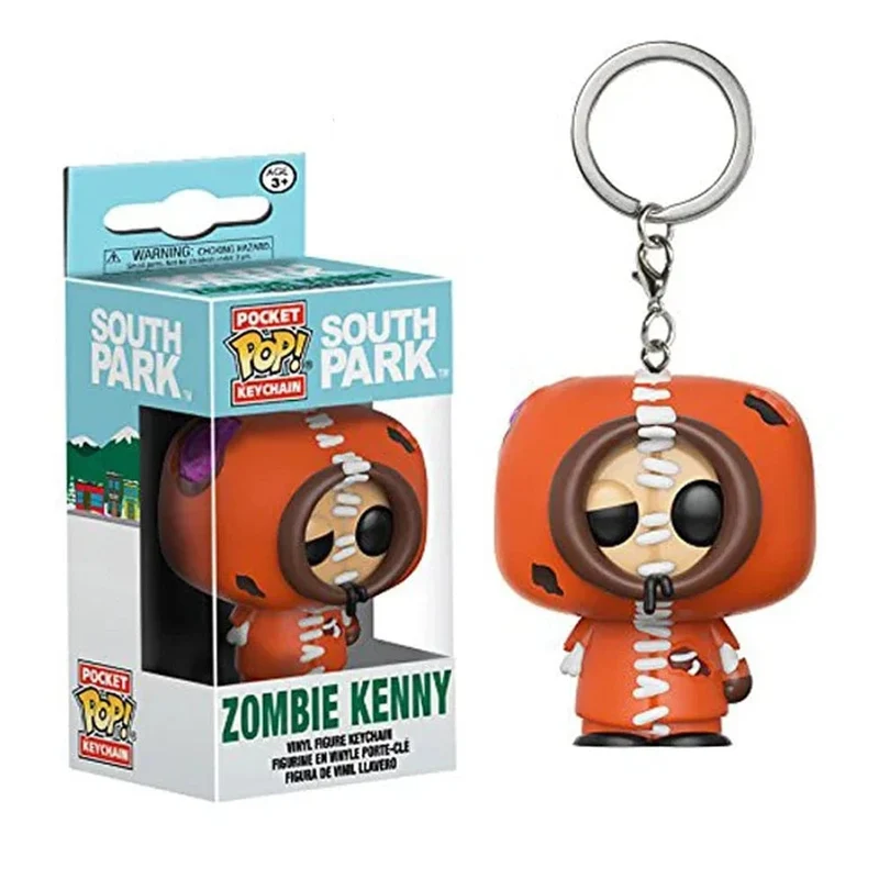 Hot Styles Pocket Funko Pop Schlüsselanhänger South Park Kyle Stan Zombie Kenny Cartman PVC Modell Spielzeug für Kinder Geburtstagsgeschenke Spielzeug