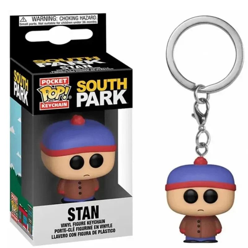 Hot Styles Pocket Funko Pop Schlüsselanhänger South Park Kyle Stan Zombie Kenny Cartman PVC Modell Spielzeug für Kinder Geburtstagsgeschenke Spielzeug