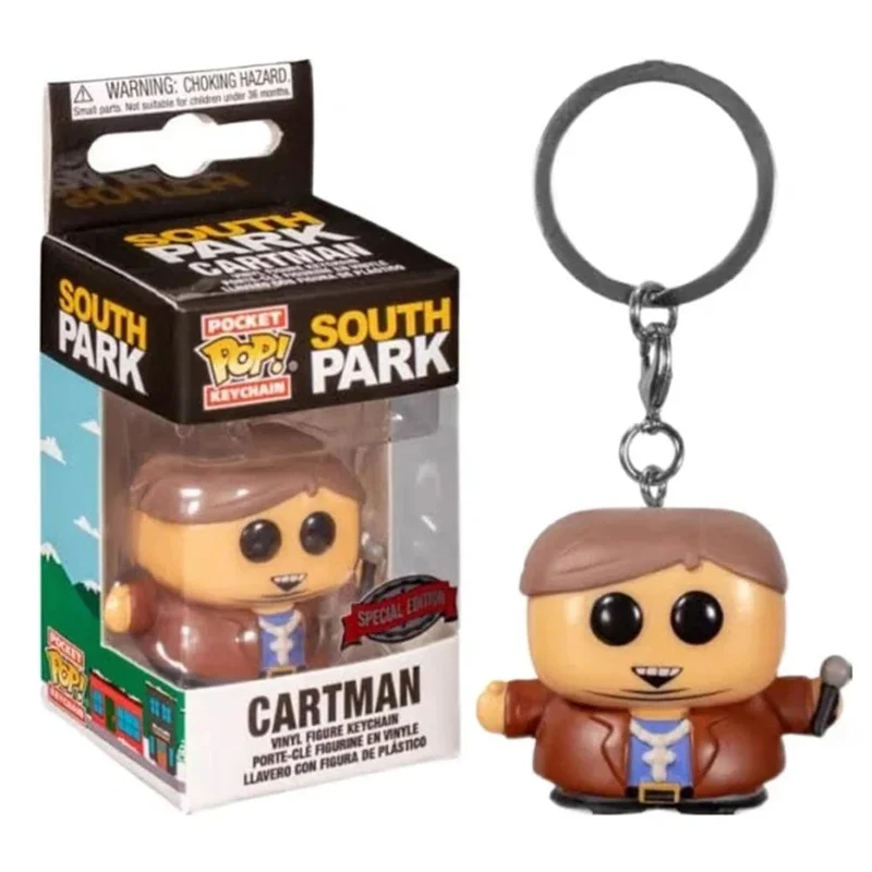 Hot Styles Pocket Funko Pop Schlüsselanhänger South Park Kyle Stan Zombie Kenny Cartman PVC Modell Spielzeug für Kinder Geburtstagsgeschenke Spielzeug