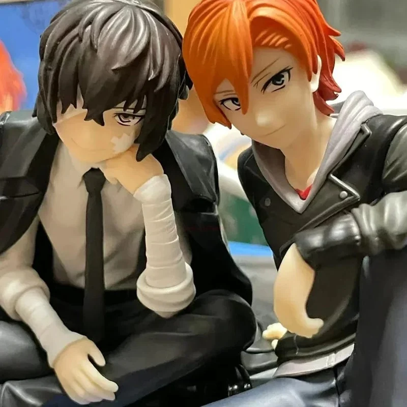 FuRyu Bungo Stray Dogs 12cm Dazai Osamu Noodles Press Figur Japanische Cartoon Figuren Sammlung Niedliche Spielzeuge