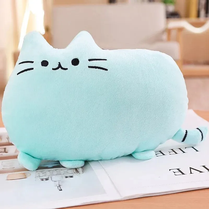 Süßes Keks-Katzen-Kissen, weiches Plüsch, Büro-Nickerchen-Kissen, Spielzeug, gefülltes Pausenbett, Schlafkissen, Heimdekoration, Geschenk, Puppe, Kinder