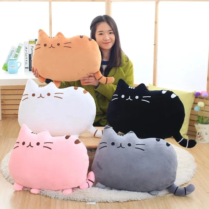 Süßes Keks-Katzen-Kissen, weiches Plüsch, Büro-Nickerchen-Kissen, Spielzeug, gefülltes Pausenbett, Schlafkissen, Heimdekoration, Geschenk, Puppe, Kinder