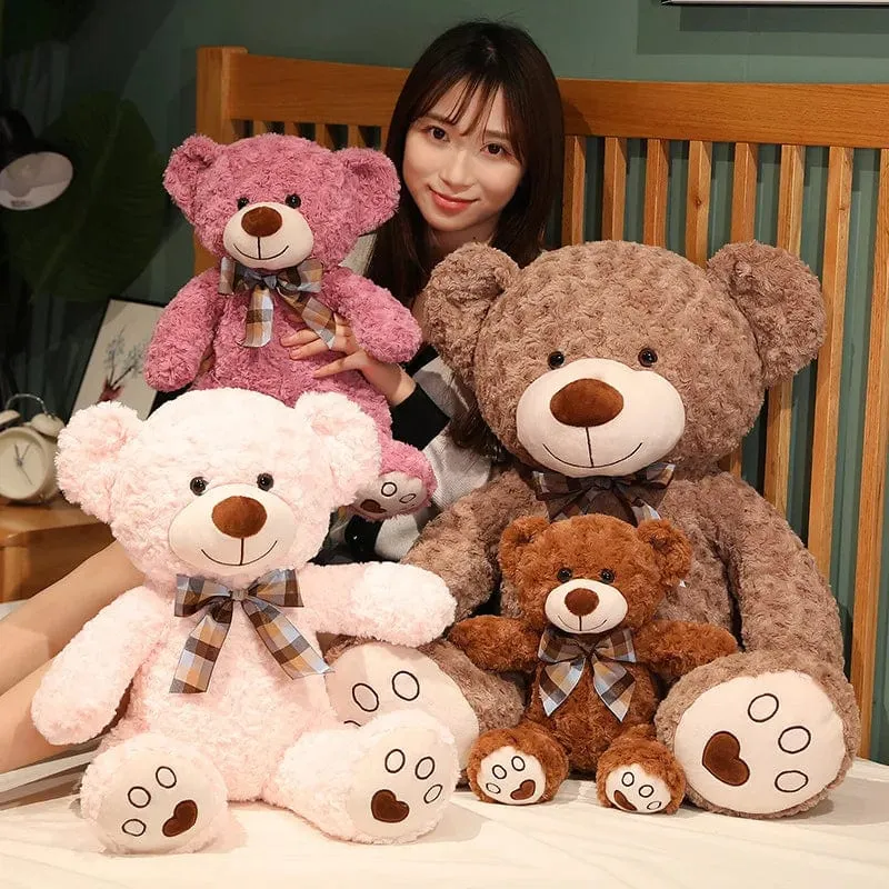 35/50/60CM Süßes klassisches Teddybär-Plüschtier Kawaii Fliege Bär Plüschkissen Gefüllte weiche Puppen für Kinder Mädchen Liebhaber Geschenke