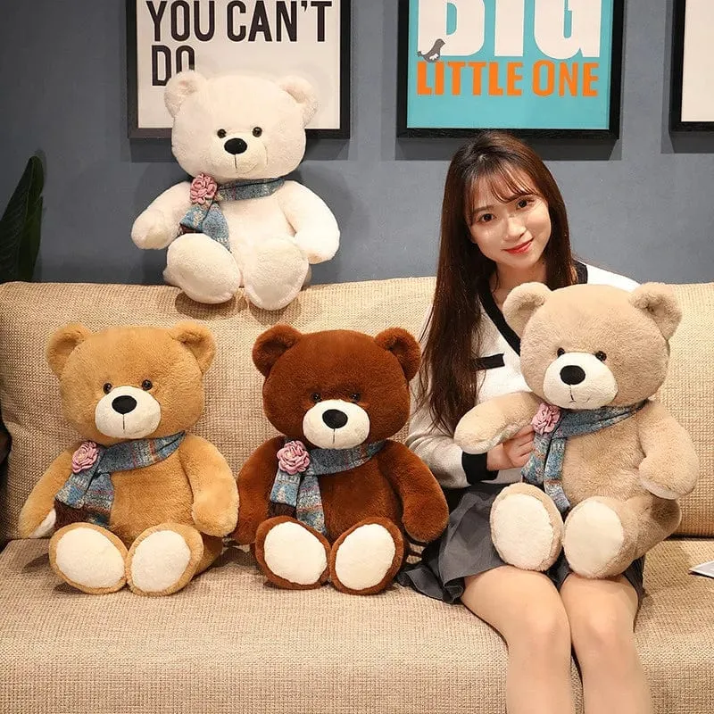 35/50/60CM Süßes klassisches Teddybär-Plüschtier Kawaii Fliege Bär Plüschkissen Gefüllte weiche Puppen für Kinder Mädchen Liebhaber Geschenke
