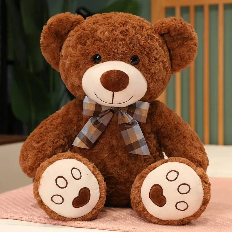 35/50/60CM Süßes klassisches Teddybär-Plüschtier Kawaii Fliege Bär Plüschkissen Gefüllte weiche Puppen für Kinder Mädchen Liebhaber Geschenke