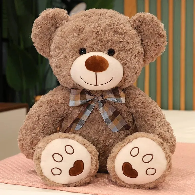 35/50/60CM Süßes klassisches Teddybär-Plüschtier Kawaii Fliege Bär Plüschkissen Gefüllte weiche Puppen für Kinder Mädchen Liebhaber Geschenke