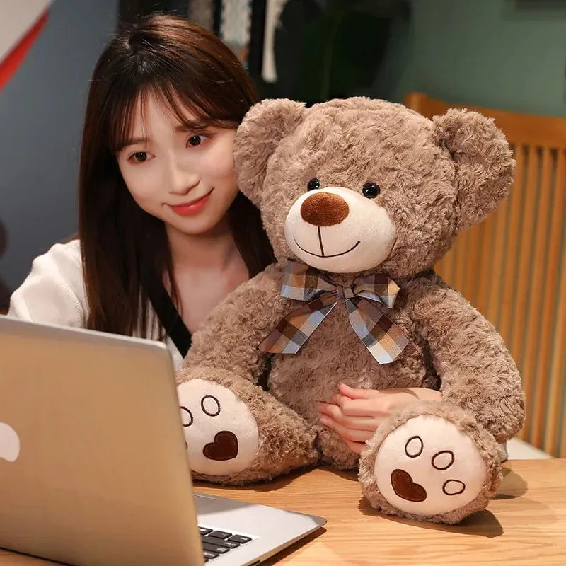 35/50/60CM Süßes klassisches Teddybär-Plüschtier Kawaii Fliege Bär Plüschkissen Gefüllte weiche Puppen für Kinder Mädchen Liebhaber Geschenke