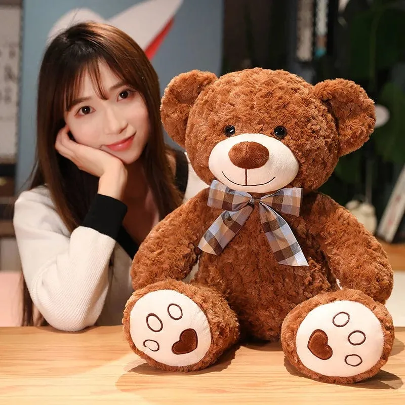 35/50/60CM Süßes klassisches Teddybär-Plüschtier Kawaii Fliege Bär Plüschkissen Gefüllte weiche Puppen für Kinder Mädchen Liebhaber Geschenke